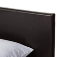 thumbnail image 4 of Baxton Studio Pless Modern Platform Bed, Queen, Dark Brown, 4 of 5