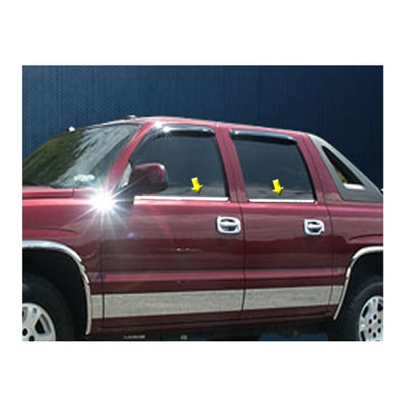 Stainless Steel Window Sill Trim 4Pc Fits 2002-06 Cadillac Escalade WS40198 QAA