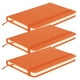thumbnail image 3 of Agenda de negocios de 3 piezas con correa, ideal para la oficina y la escuela, juego de blocs de notas de tapa dura de PU naranja, tamaño A6, 3 of 8