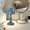 Gray_Base#426, variant on Qaailabf Retro Table Lamp, USB Rechargeable LED Night Light, Mini Bedside Lamp for Home Bedroom Dorm, ABS Material, 9.05x3.54x3.54in, Blue, Yellow, Pink, Gray