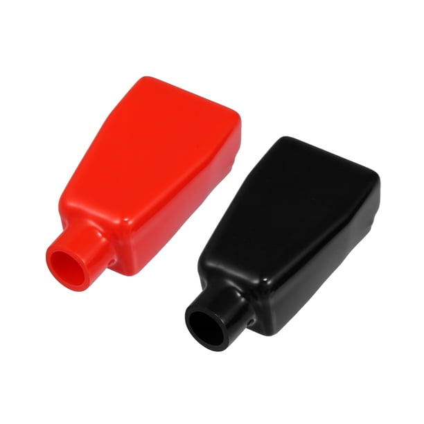1 Par Coche Batería Terminal Aislamiento Cubiertas. 15 mm 0.59" Rojo Negro