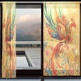 thumbnail image 3 of YAZAOO Curtains 110/118 Inch Long French Curtains Celestial Phoenix Print For Farmhouse Bedroom Curtains Window Curtain Set 2, 3 of 4