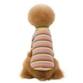 thumbnail image 2 of Flmtop Chemise pour Animaux Col Rond Tissu Tricoté Ajusté Pull Rayé pour Chien Intérieur Violet, 2 of 9