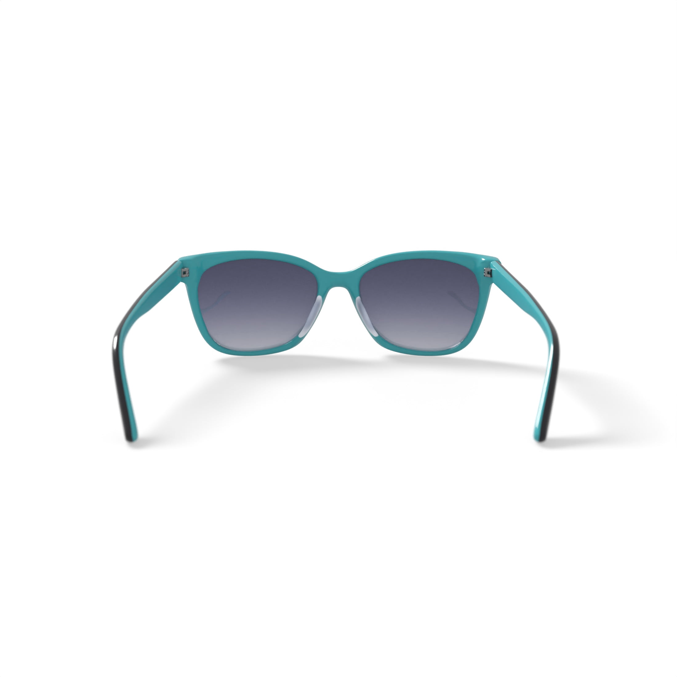 Calvin Klein Women's Rx'able Fashion Sunglasses, CK19503SG, Black/Teal, 55-17-135, with Case
