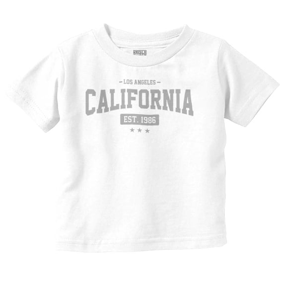 Varsity California Los Angeles 1986 Toddler Boy Girl T Shirt Infant Toddler Brisco Brands 12M