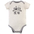 thumbnail image 2 of Luvable Friends Baby Boy Cotton Bodysuits 5pk, Bear, 6-9 Months, 2 of 6
