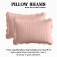 thumbnail image 6 of Ameha Pack of 2 Leaf Embossed Reversible 2 Quilt Set with 4 Pillow Shams Ultra Soft Microfiber Bedding Set Queen Peach, 6 of 8