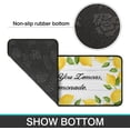 thumbnail image 5 of Lemon Kitchen Rug Set 2 Pieces Non-Slip Waterproof Runner Rugs Washable Apply to Kitchen Sink,Laundry,Office, Lemon Decor Indoor Floor Mat 17" x 47" + 17" x 23" (Lemon Juice), 5 of 5