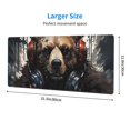 thumbnail image 3 of Xecao Urban Bear With Headphones for Mouse Pad - Waterproof Extended Contour Mouse Mat, Large Gaming Mousepad Laptop Keyboard Mat with Non-Slip Rubber Base, 3 of 8
