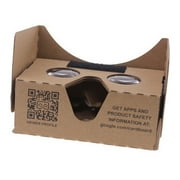 Portable Video Glasses Cardboard Ultra Clear 3D Virtual Reality Glasses For Smartphone Computer Diy Funny Toy, Brown