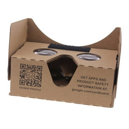 Portable Video Glasses Cardboard Ultra Clear 3D Virtual Reality Glasses For Smartphone Computer Diy Funny Toy, Brown