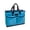 blue, variant on Large practical handbag with zipper and 4 external pockets.-black
