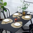 thumbnail image 2 of Juego de 6 Manteles individuales de PVC antideslizantes, lavables, resistentes al calor, rectangulares, de vinilo, para restaurante, cocina, mesa de comedor o comedor, 45 x 30 cm, juego de 6 (, 2 of 5