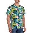 thumbnail image 5 of Rocae Tropical Floral for Men's Moisture-Wicking Crew Tee - T-Shirt for Sports, Outdoor Activities, and Casual WearMedium, 5 of 9