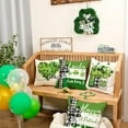 thumbnail image 3 of St. Patrick''s Day Pillow Covers 18 x 18 Inch Set of 4, Green Shamrock Heart Lucky Charm Buffalo Plaid Mason Jar Farmhouse Throw Pillowcases for Home Sofa Couch Cushion Decoration G439-18, 3 of 6
