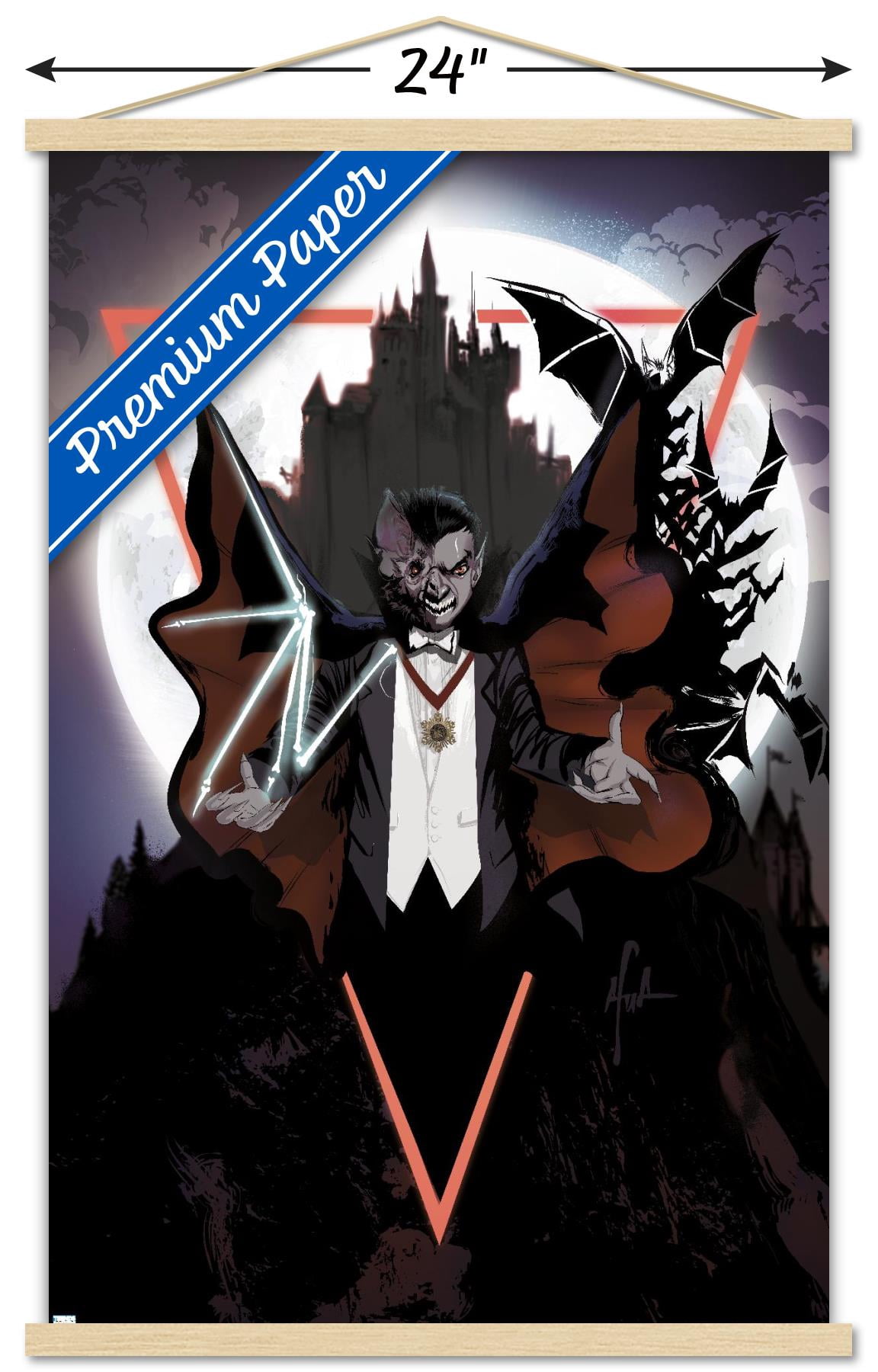 Dracula - Illustration Wall Poster with Magnetic Frame, 22.375" x 34"