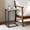 Greige & Black, variant on LEDREM 2-Pack C-Shaped End Tables - Slim Sofa Side Tables, 24.4" Height, Steel Frame, Ebonized Oak and Black
