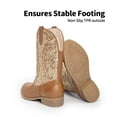 thumbnail image 5 of BURUDANI Cowgirl Riding Boots Cowboy Western Boots Girls Mid Calf Shoes, 5 of 5