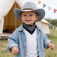 thumbnail image 2 of Classic Western Cowboy Hat Hat Ethnic Tibetan Hat For Boys And Girls With Upturned Brim 3-8 Years, 2 of 7