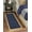 Inner Navy Blue, variant on 2x14 Ft Navy Blue & Natural Jute Area Rug, Hand-Woven, Reversible, Farmhouse Boho Style, Durable & Pet-Friendly Rug for Living Room, Dining Room, and Bedroom