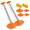 Orange-2 Pack, variant on Blue 2 Pack Steel Adjustable Boat Cover Support Pole System 17" to 55"
