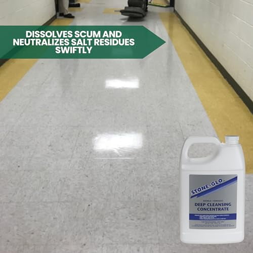 Deep Cleansing Concentrate Commercial and Industrial Cleaning Supplies - Stain Remover, All Purpose Cleaner for Stone, Granite and Tile Surfaces, Marble Cleaner and Grout Cleaner (