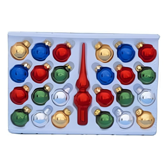 Kurt Adler Glass Multicolored Ball Set