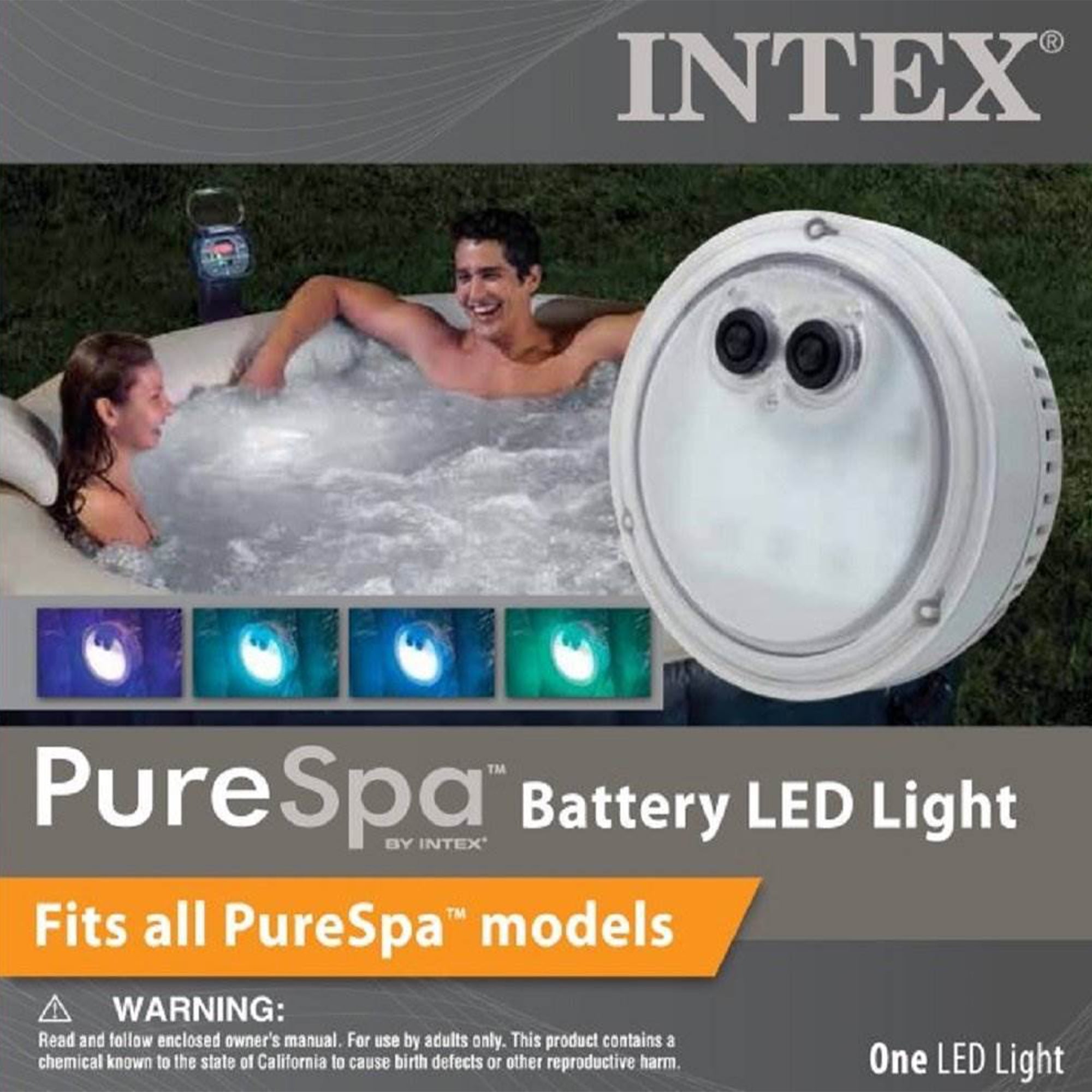 Intex PureSpa LED Light Accessory for Bubble Spa Hot Tub, Multi