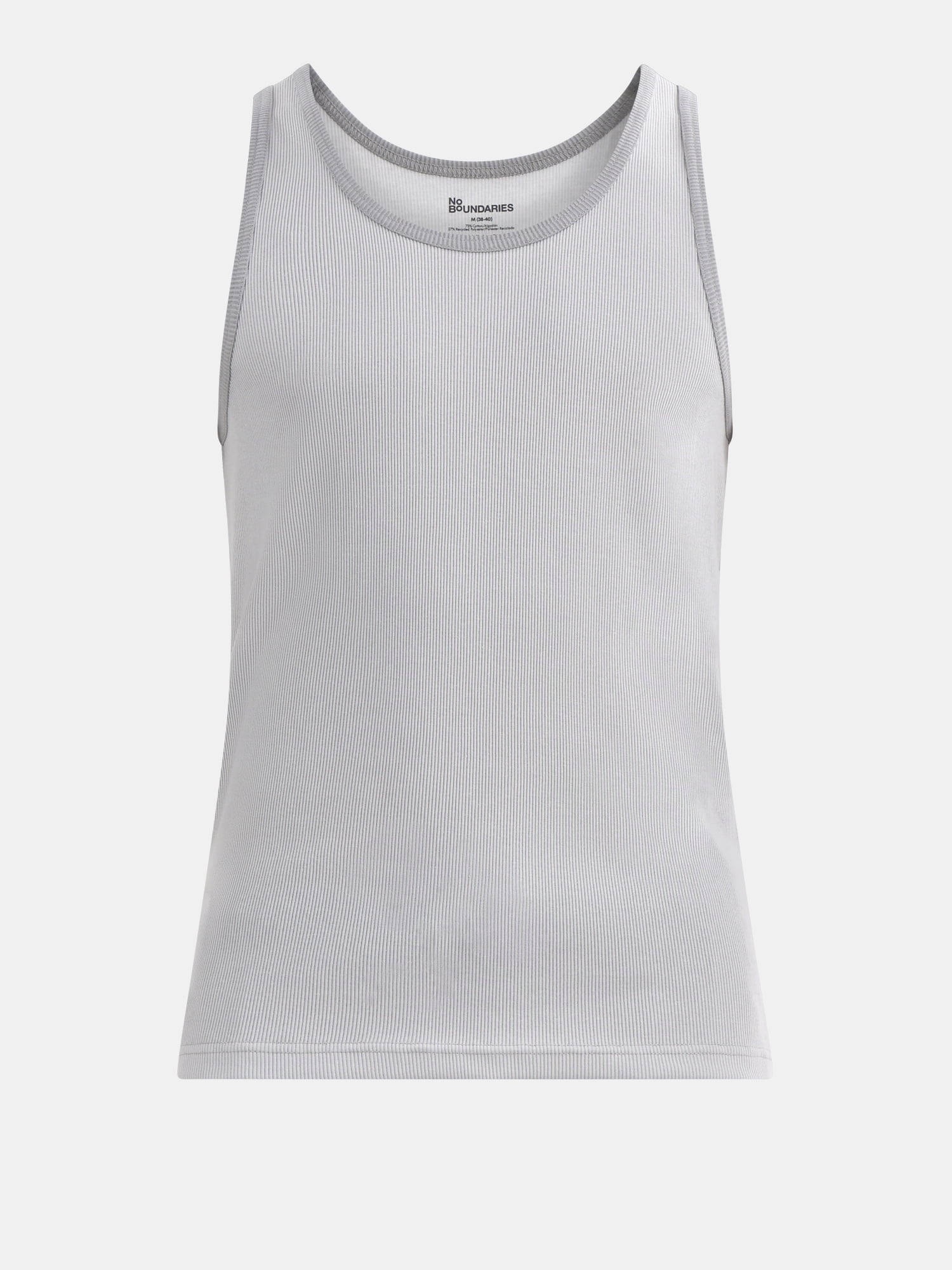 No Boundaries Flat Grey Basic Tank Top, 3-Pack, Men's