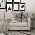 thumbnail image 5 of Black White Grey Ethnic Boho Throw Pillow Covers 18x18 Inch Bohemian Carpet Vintage Gray Floral Decorative Pillows Pillow Cases Farmhouse Accent Home Decor For Bedroom Couch Sofa Porch Set Of 2, 5 of 6