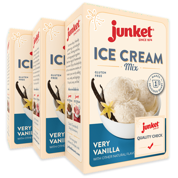 Junket Ice Cream Mix Very Vanilla, 4 Ounce (Pack of 3)