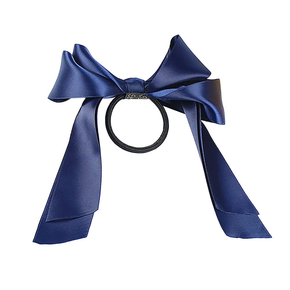Details about   Women Hair Band Bow Satin Long Ribbon Ponytail Holder Scrunchie Hair Rope Ring 