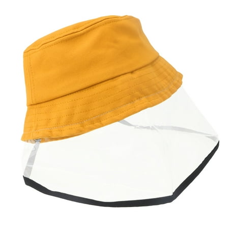 

Kids Protective Hat Fashion Anti-fog Hat Leisure Travel Anti-spatter Fisherman Hat (Yellow)