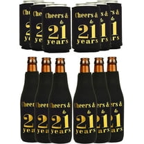MEANT2TOBE Gold 21st Birthday Gift Set for Men - Can Cooler, Sleeves, Favors, Decorations, and Party Supplies