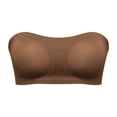 thumbnail image 5 of DuoJiaJ Strapless Bras for Women Wirefree Non- Seamless Padded Bra Brown, 5 of 5