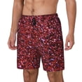 thumbnail image 1 of Fotbe Red Glitter Traje de Baño para Hombre – Shorts de Natación de Secado Rápido con Forro y Bolsillos-Medium, 1 of 6