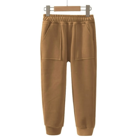 

Toddler Boys Pants Trousers Winter Solid Color Pocket Sports Warm Clothes Outdoors Sweatpants Streetwear