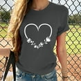 thumbnail image 2 of AOOCHASLY Valentine's Day Women's Tops, Fashion Women's Heart Print Graphic Cute Tee Shirt Funny T Shirt Tops, 2 of 5