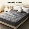 thumbnail image 2 of Sleep Zone Queen Grey Clover Mattress Pad, Breathable Durable Fits Mattresses Deep Pocket Easy Care All-Season Household, 2 of 6