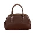thumbnail image 3 of Bolso de hombro de piel sintética para mujer, bolso de mano con asa superior, bolso de mano de moda para el día a día. Café, 3 of 9