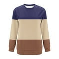 thumbnail image 3 of Frostluinai Women's Sweatshirts Color Block Pullover Crew Neck Long Sleeve Soft Sweat Shirts Lightweight Fall Sweatshirts with Pocket, 3 of 4