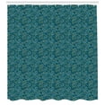 thumbnail image 2 of Ambesonne Floral Shower Curtain, Spring Flowers Art, 69"Wx70"L, Sea Blue Teal, 2 of 2
