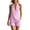 Pink, variant on Womens Striped 2 Piece Sets - Halter V Neck Sleeveless Top Elastic Matching Shorts Summer Travel Outfits (S, Green)
