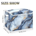 thumbnail image 5 of Yayeee Collapsible Cube Storage Bin with Lid Fabric Closet Decorative Basket with Handles, Abstract Marble Pattern, 5 of 7