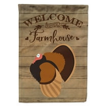 Caroline's Treasures CK6930GF Bronze Turkey Welcome Flag Garden Size , Small, multicolor