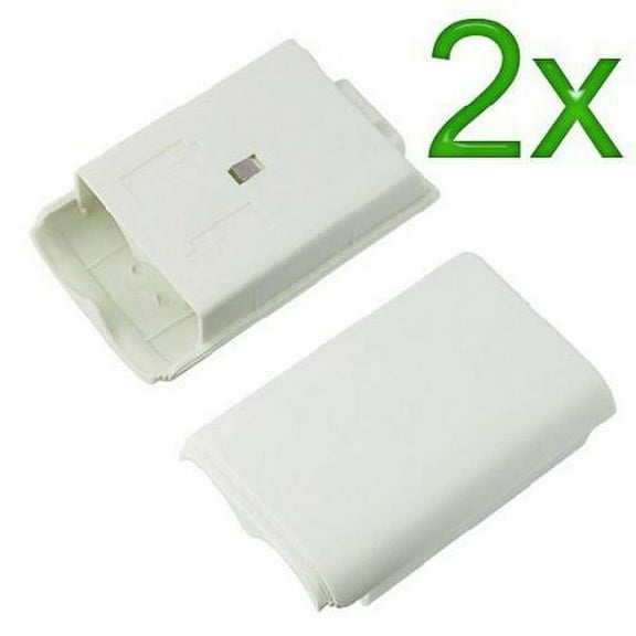2x White Battery Cover for Microsoft Xbox 360