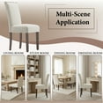 thumbnail image 2 of AFO Upholstered Dining Chairs Set of 2, Fabric Kitchen Side Chairs with Solid Wood Legs, Beige, 2 of 7