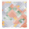 thumbnail image 2 of Ambesonne Abstract Shower Curtain, Colorful Retro Waves Print, 69"Wx84"L, Laurel Green, 2 of 4