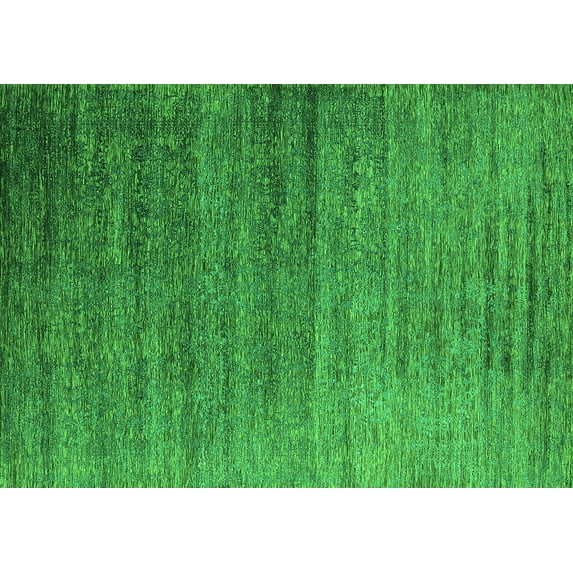 Ahgly Company Indoor Rectangle Oriental Green Industrial Area Rugs, 5' x 8'