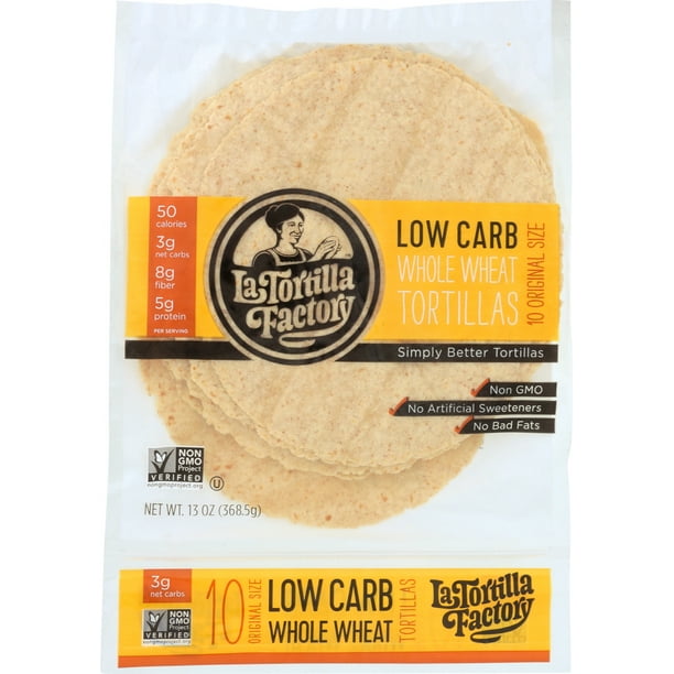 La Tortilla Factory, Low Carb Whole Wheat Tortillas, 13 oz, 10 ct